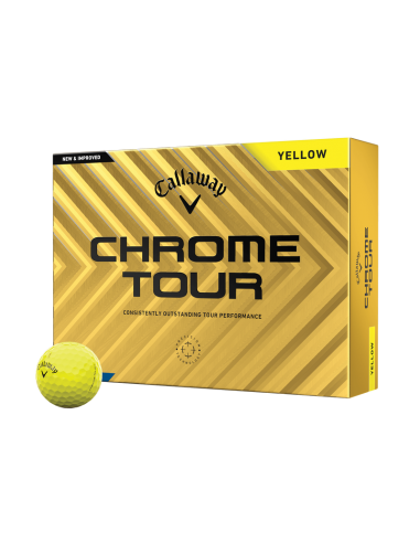 BALLE CALLAWAY CHROME TOUR 24 YELLOW pas cher