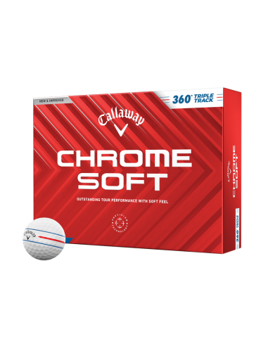 BALLE CALLAWAY CHROME SOFT 24 WHITE TRIPLE TRACK 360 brillant des détails fins