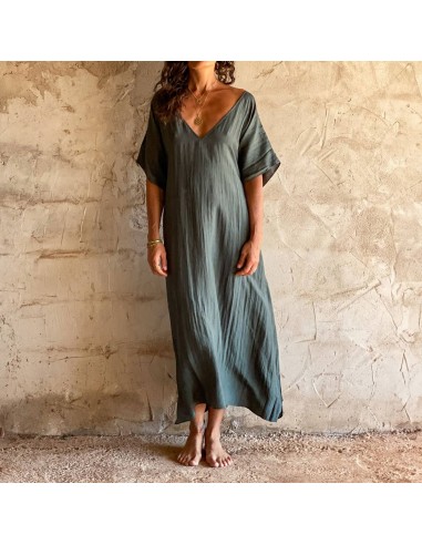 Mellina Dress - Women - HS Habotai Silk 40 - S021 Dark Green Grey Comparez plus de prix